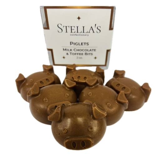 Milk Chocolate & Toffee Bits Piglets (2 oz)