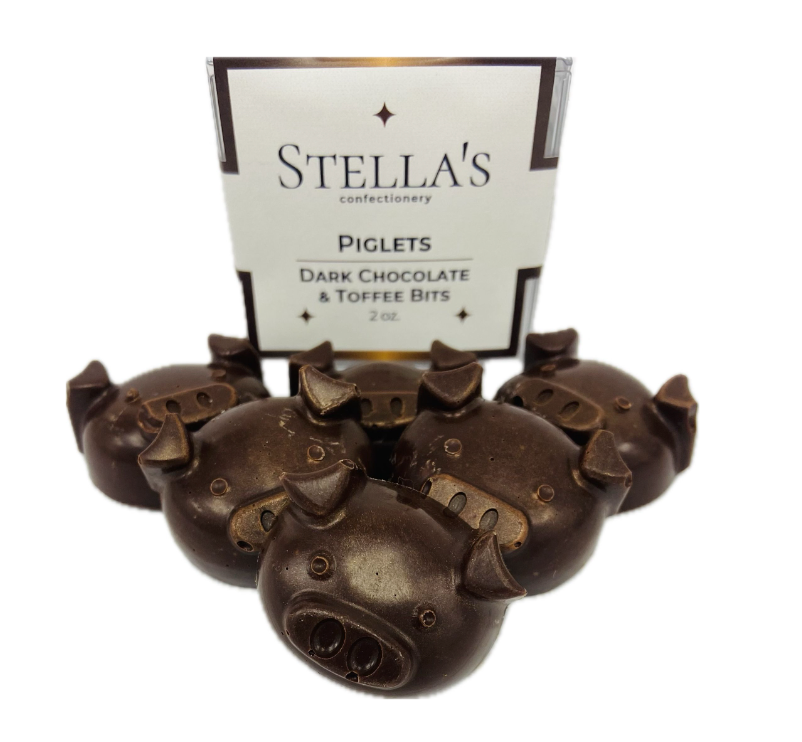 Dark Chocolate & Toffee Bits Piglets (2 oz)